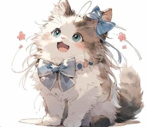 Ảnh con mèo anime dễ thương