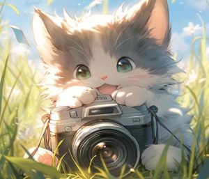 Ảnh con mèo chibi, anime đáng yêu