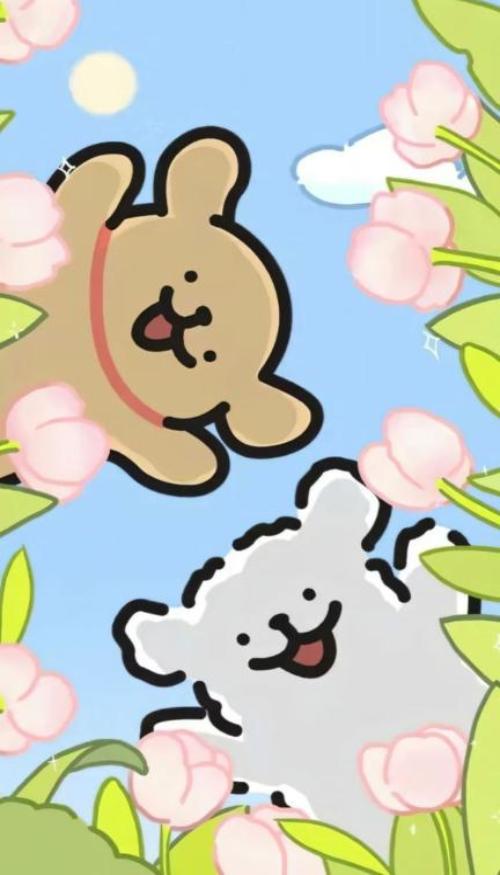 Hình nền chó chibi cute cho điện thoại 