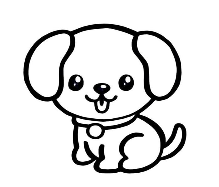Hình vẽ cún con cute