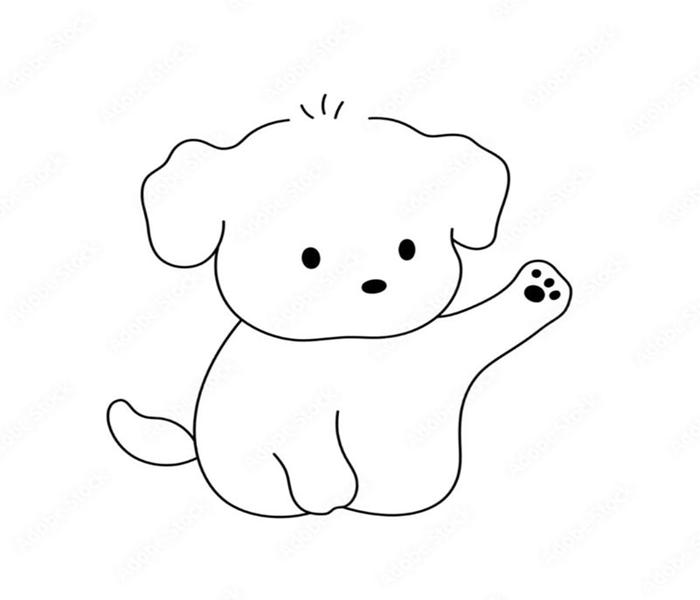 Hình vẽ cún con cute