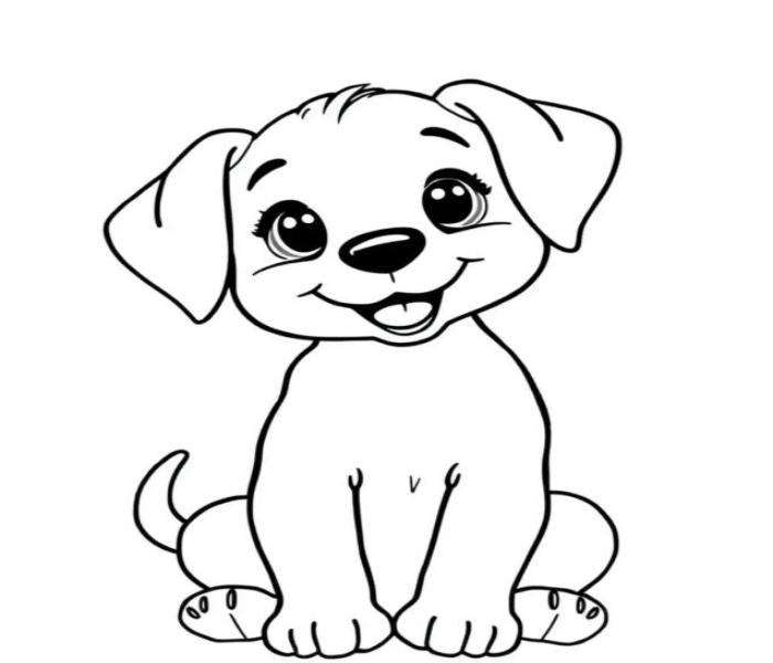 Hình vẽ cún con cute