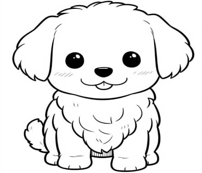 Hình vẽ cún con cute